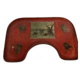 Victorian Red Tole Lap Desk Tray