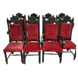 8 Italian Baroque Revival Dining Chairs