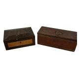 Pair of Antique Wooden Document Boxes
