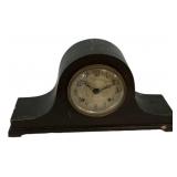 Antique Wood Napoleon Hat Mantel Clock