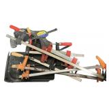 Assorted Bar Clamps & Miter Box Lot