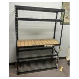 Black Steel Industrial Shelving Unit