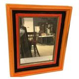 20"h., 16"w Painted Wood Framed Mirror