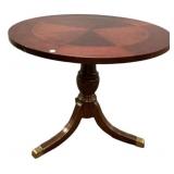 Mahogany Inlaid Round Pedestal Table