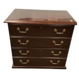 Mahogany 4-Drawer Chest Brass Pulls