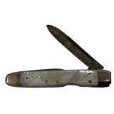 1986 Fightn Rooster Fort City MOP Folding Knife