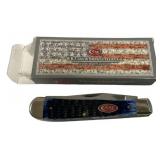 Case 6254 SS Navy Blue Trapper Folding Knife