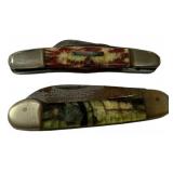 Two Worn Rusted Fighn Rooster Knives