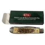 Case 6254 SS BRNT Amber Trapper Folding Knife