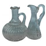 Pair of Victorian Glass Pitchers