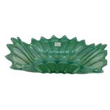 Green Glass Sunflower Console Bowl