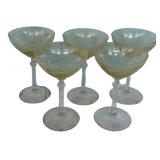 Etched Crystal Champagne Coupes Set/5