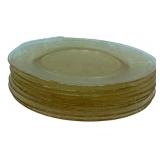 Amber Depression Glass Plates Set