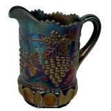 Carnival Glass Grape & Cable Pitcher