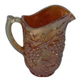 Carnival Glass Grape Pattern Pitcher