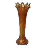 Carnival Glass Tree Trunk Swung Vase