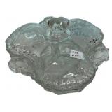 Etched Glass Covered Candy Dish