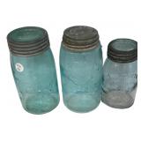 Antique Mason & Crown Glass Canning Jars