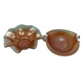 Pair Marigold Carnival Glass Bowls
