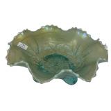 Carnival Glass Ruffled Edge Bowl