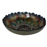 Carnival Glass Holly & Berry Bowl