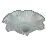 Fenton Silver Crest Milk Glass Bowl