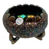 Carnival Glass Footed Rose Bowl