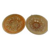 Pair Marigold Carnival Glass Bowls