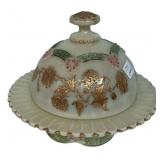 Victorian Custard Glass Butter Dish