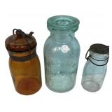 Antique Fruit Jars Lot of 3