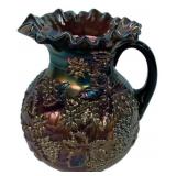 Carnival Glass Grape Pattern Pitcher