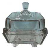 Art Deco Glass Covered Candy Dish