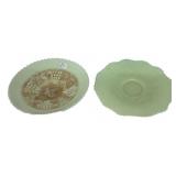 Custard Glass Grape Pattern Bowl