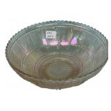 Carnival Glass Beaded Block Bowl