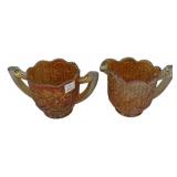Carnival Glass Sugar & Creamer Set