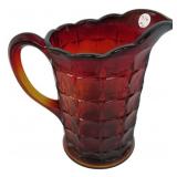 Ruby Red Amberina Glass Pitcher