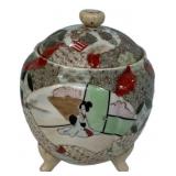 Japanese Satsuma Lidded Footed Jar