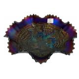 Carnival Glass Grape & Leaves Bowl