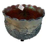 Carnival Glass Grape & Leaf Bowl