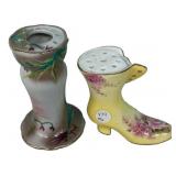 Porcelain Hat Pin Holders Pair Floral