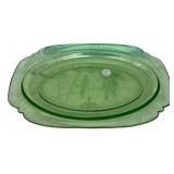 Green Depression Glass Parrot Platter