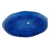 Cobalt Blue Depression Glass Platter