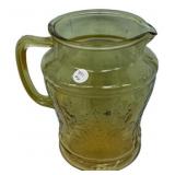Amber Depression Glass Pitcher