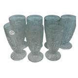 Set of 6 Iris Herringbone Footed Glasses