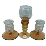 German Roemer Wine Glasses Set of 3