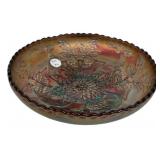 Carnival Glass Holly Pattern Bowl