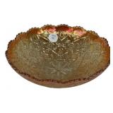Marigold Carnival Glass Bowl Daisy