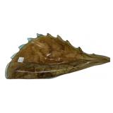 Art Glass Leaf-Shaped Bowl
