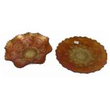 Pair Marigold Carnival Glass Bowls