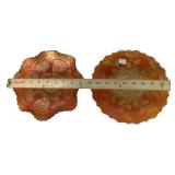 Pair Marigold Carnival Glass Bowls